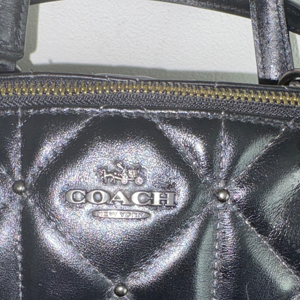 Coach Kelsey Quilted Leather Satchel Handbag F13951 - Picture 4 of 13
